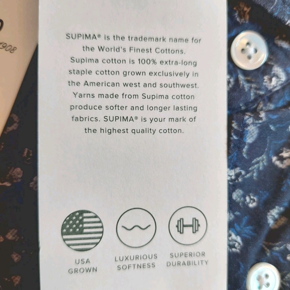 NEW! Rodd & Gunn Men's Hinckley LS Shirt Cotton Italian Midnight Blue Sz S $168 - Picture 6 of 14